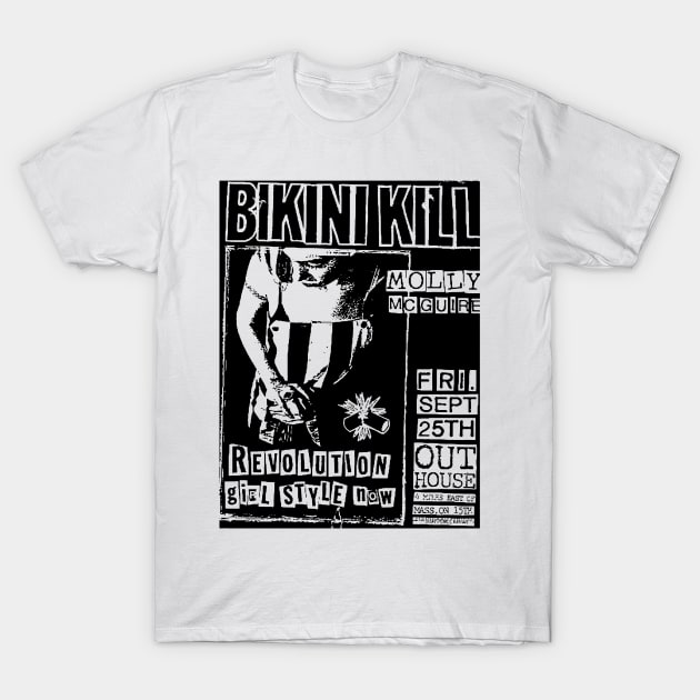 Bikini Kill / Molly McGuire Punk Flyer T-Shirt by Punk Flyer Archive